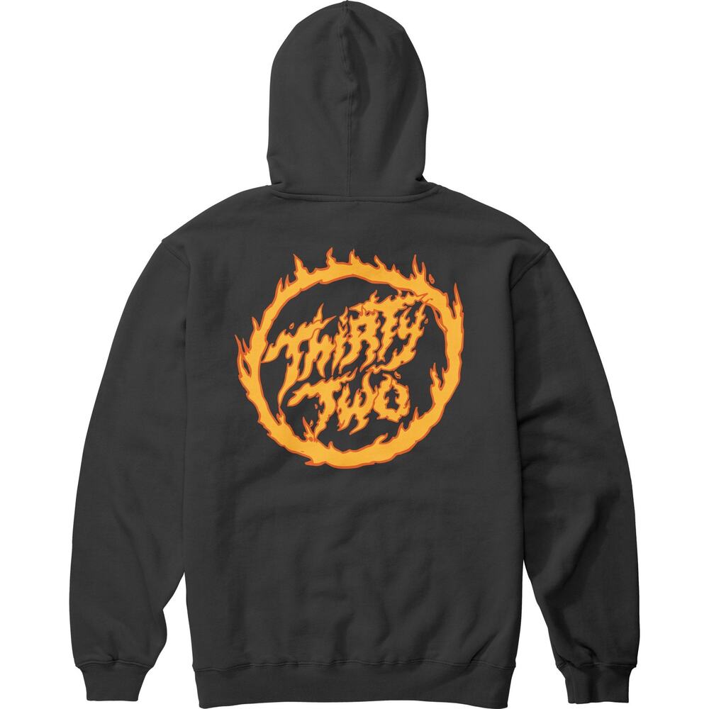 ThirtyTwo Youth Kids Flame Pullover Hoodie Sweatshirt in Black